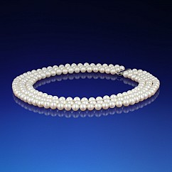 Trojradový perlový náhrdelník AA-7