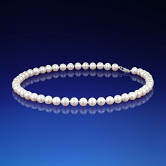 Klasický biely perlový náhrdelník AA-8