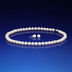 Sada perlového náhrdelníka a náušníc AAA-7