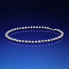 Perlový náhrdelník čierny AA-7