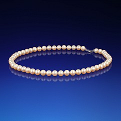 Perlový náhrdelník ružový AA-7