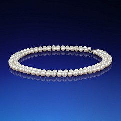 Dvojradový perlový náhrdelník AAA-7