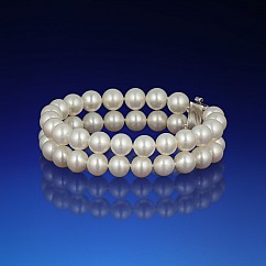 Dvojradový perlový náramok AAA-7