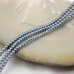 Perlový náhrdelník Akoya 4,5-5mm modrosivý