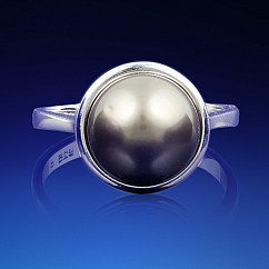 Strieborný prsteň Elisa s Tahitskou perlou